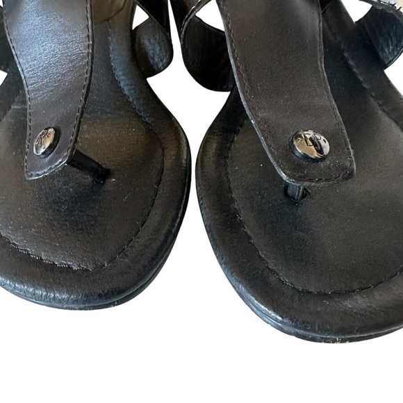 DONALD J PLINER DITO TOE POST MIXED MATERIAL WEDGE SANDALS SIZE 7.5 - Picture 8 of 12